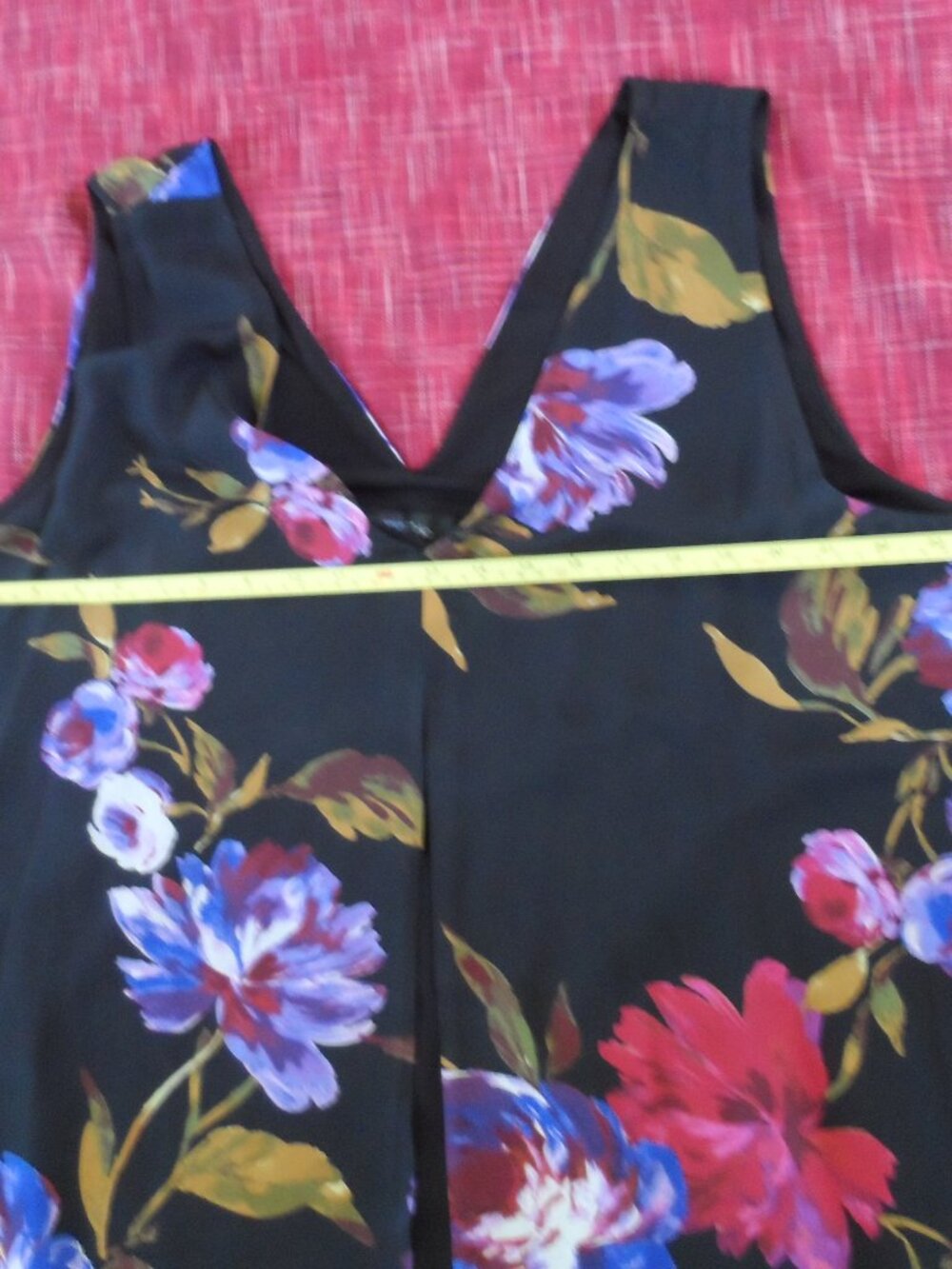 Collection Michel Studio  Sleeveless Plus Size 22 Floral Dress Blue Black Midi - Picture 16 of 16